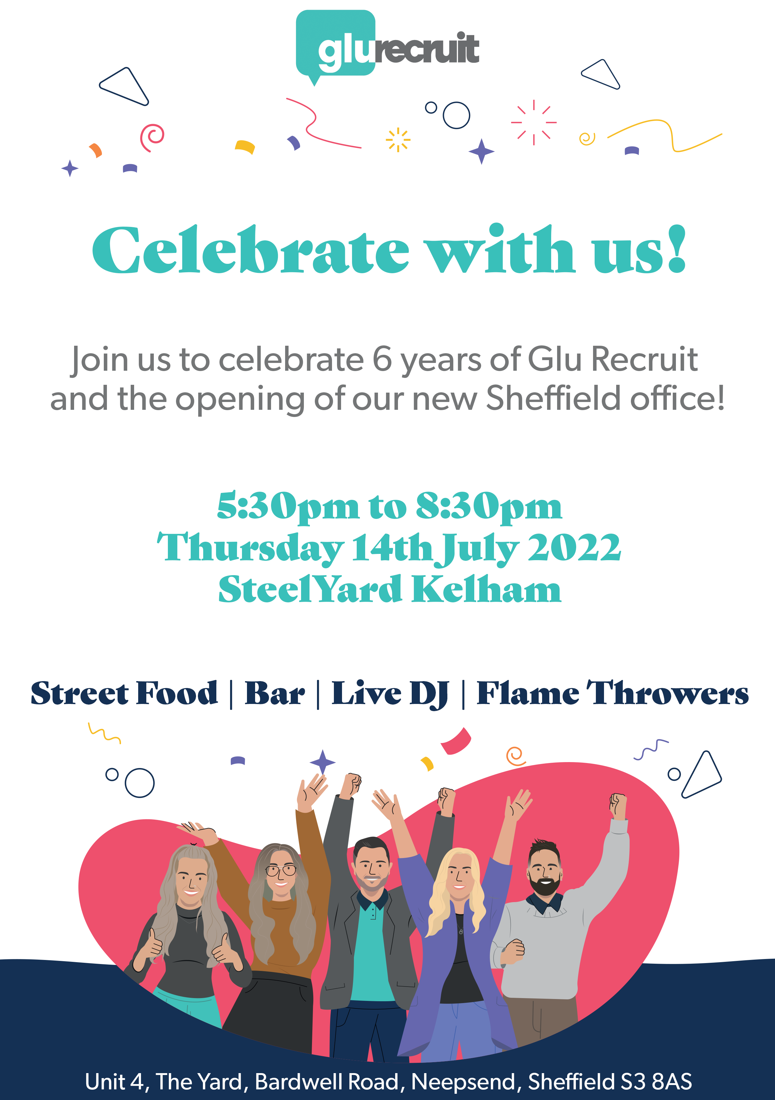 Glu Recruit celebrate 6th birthday with opening of new Sheffield office