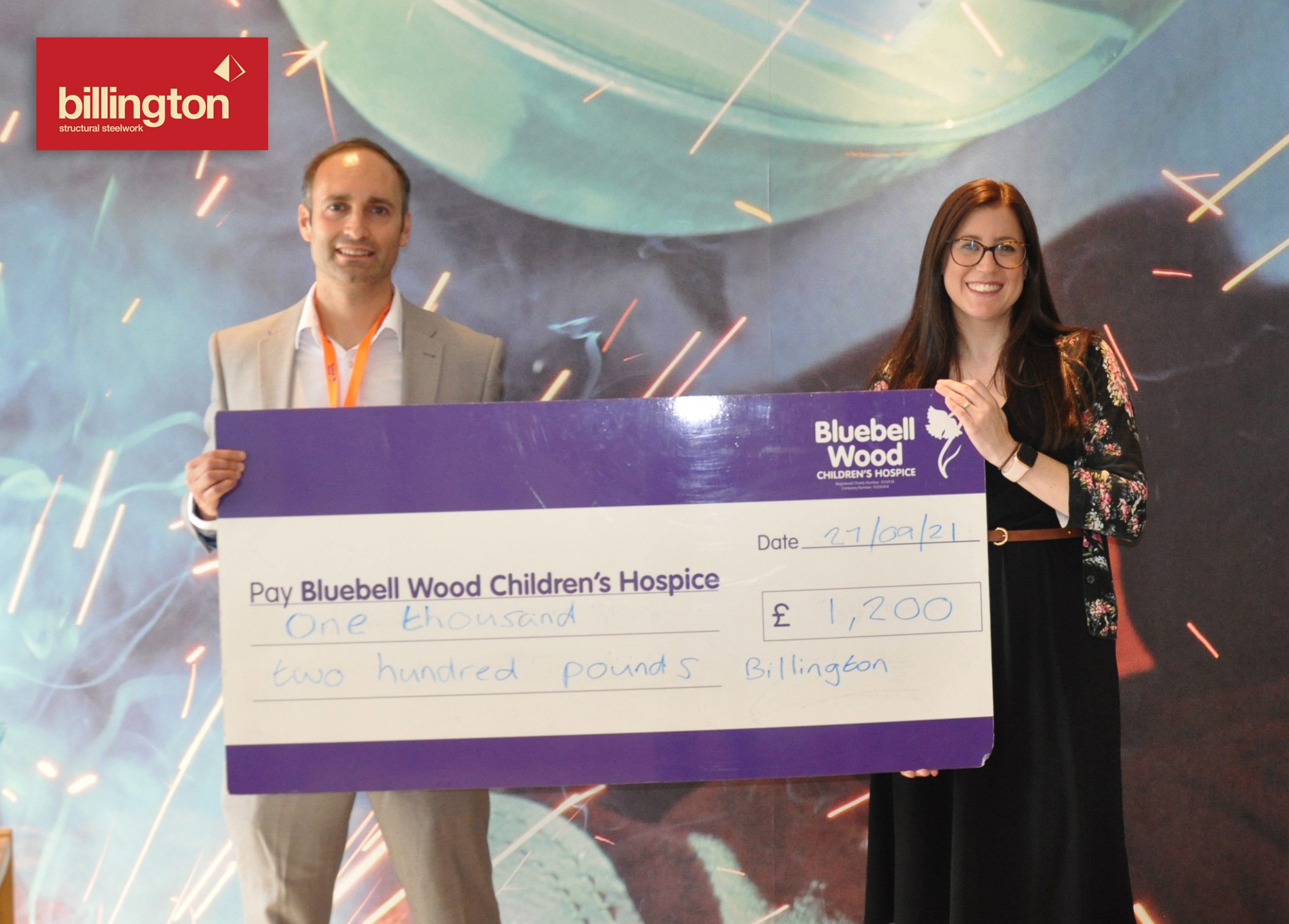 Community-spirited Barnsley firm raise £1,200 for Bluebell Wood