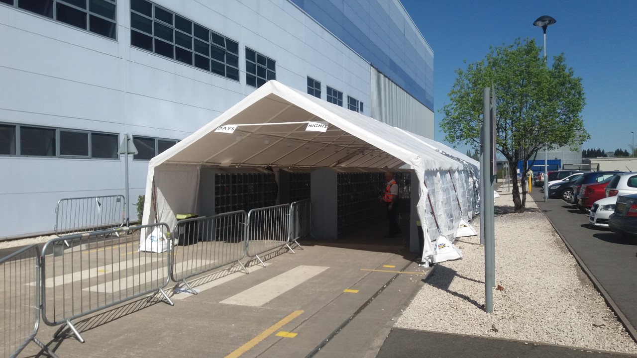 Gala Tent Covering Key Workers