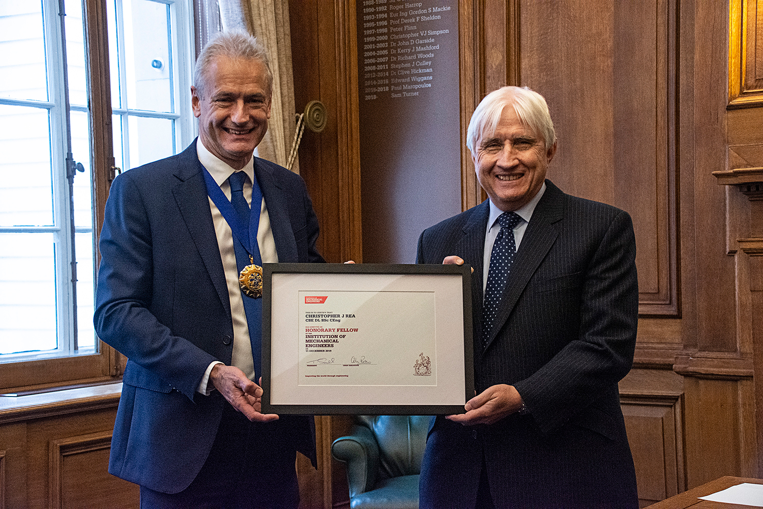 AESSEAL MD Chris Rea awarded highest accolade by IMechE