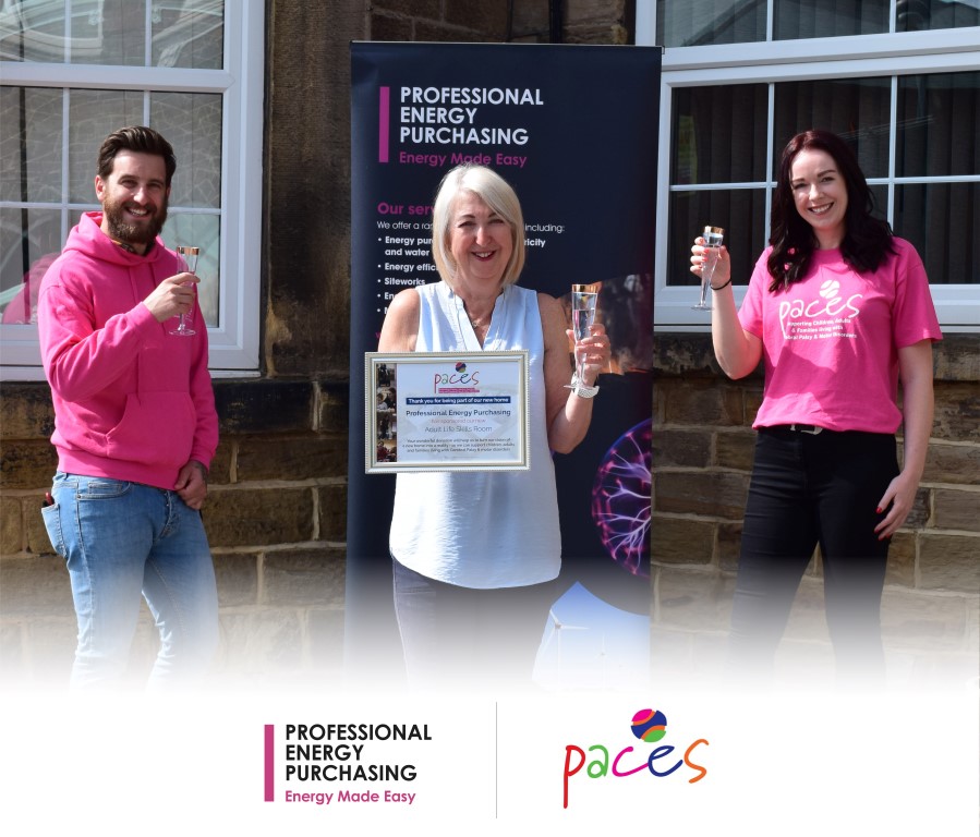 Professional Energy Purchasing sponsor the first room for Paces new facilities in Yorkshire