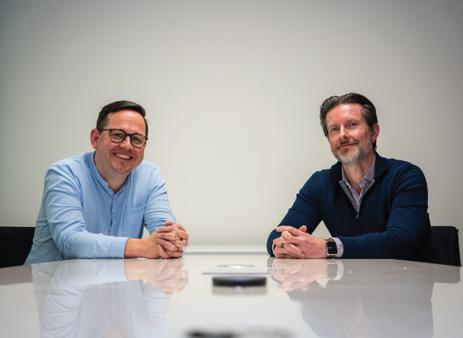 James Wilson, The Sleep Geek (left) and Steve Adams, CEO of Mattress Online (right)