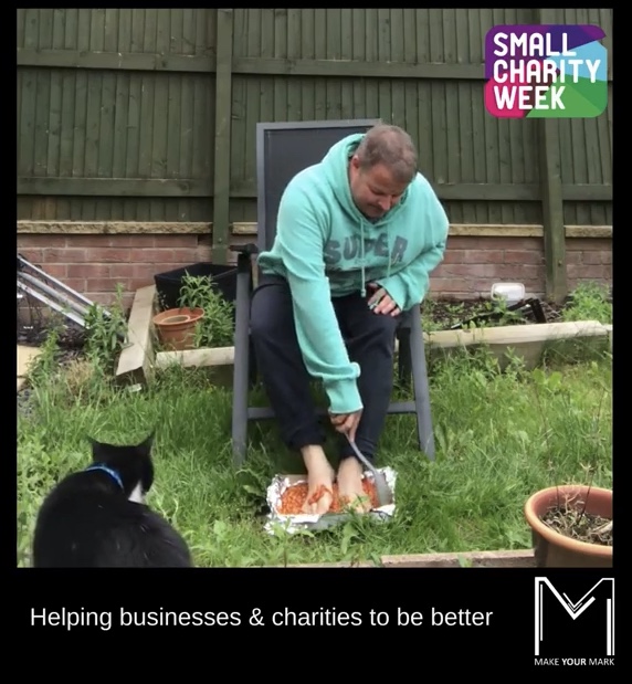 Making his Mark with charity baked bean challenge