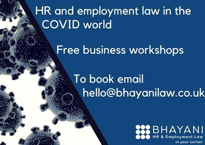 Free virtual workshops for businesses – HR & employment law in the COVID world.