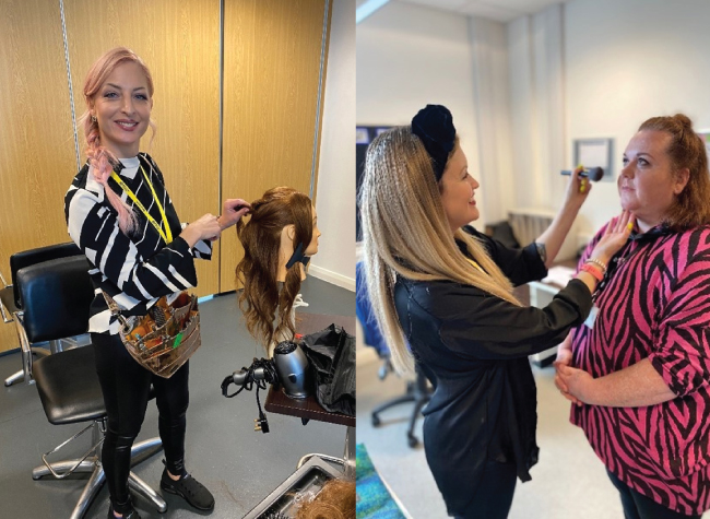 Students taught by Hair and Beauty industry specialists