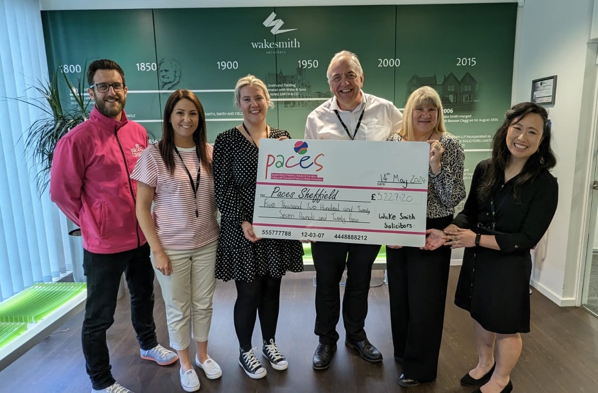 Wake Smith raises more than £5,200 for Sheffield PACES