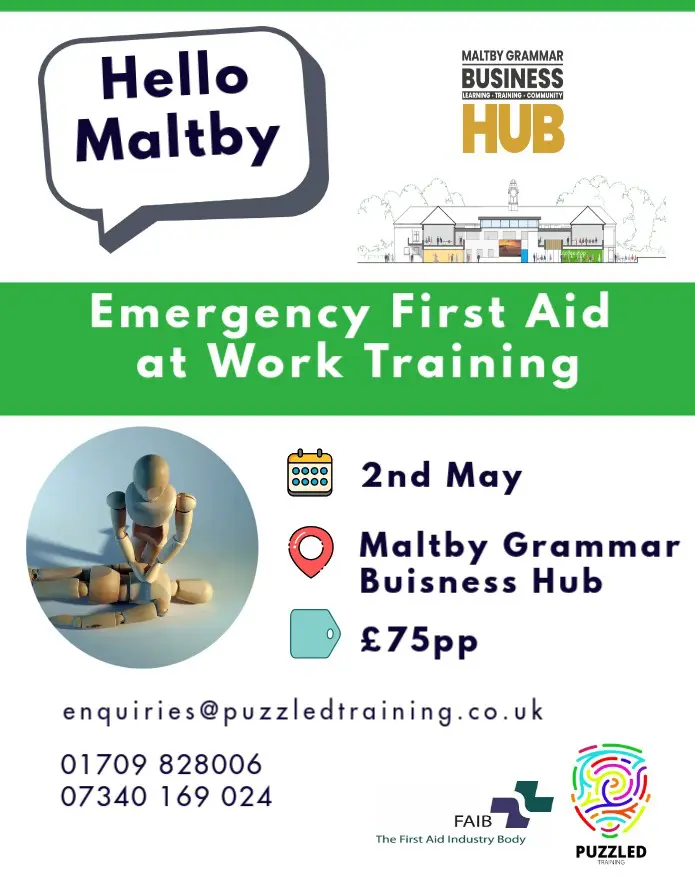 Hello Maltby, Rotherham – Free Emergency First Aid at Work Training