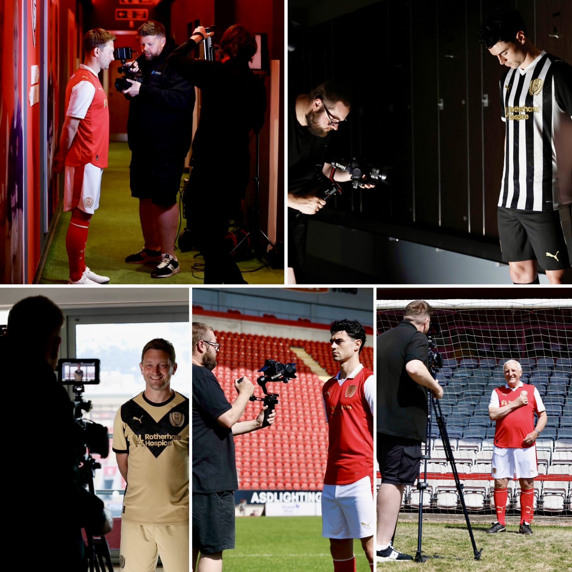 LensGo Visual Media Proud to Support Rotherham Hospice with Rotherham United Centenary Kit Reveal