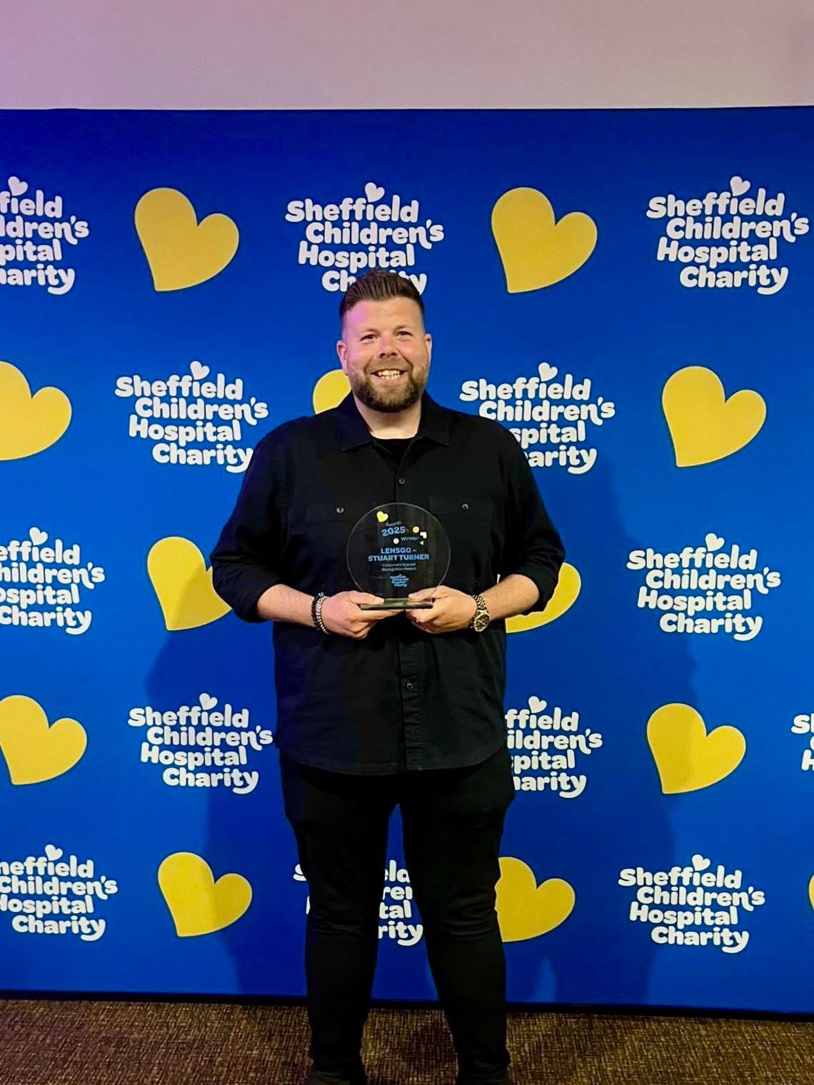 LensGo’s Stuart Turner Honoured with ‘Special Recognition Corporate’ Award at Sheffield Children’s Hospital Charity Awards
