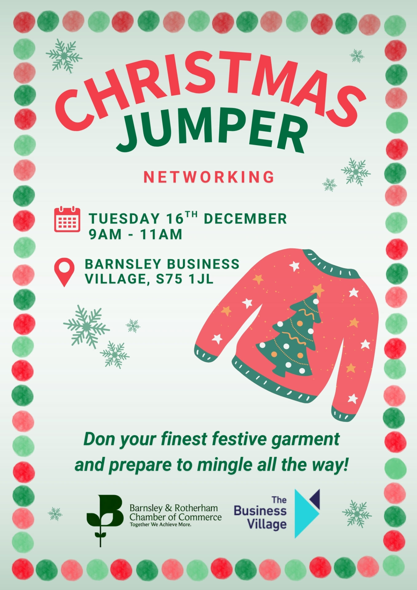 Barnsley business Village Christmas Jumper Drop in