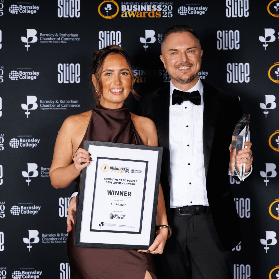 Glu Recruit wins big at the 2025 Barnsley & Rotherham Business Awards!