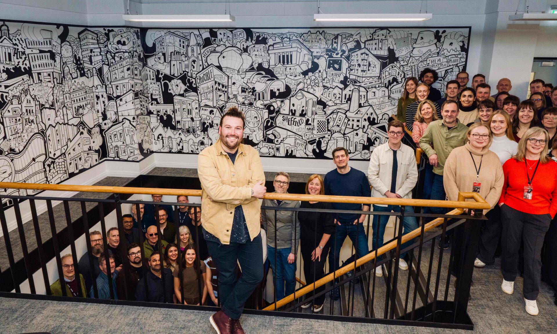HLM Architects Unveils Striking Ten Metre Mural by Local Artist_Adam_Brisco