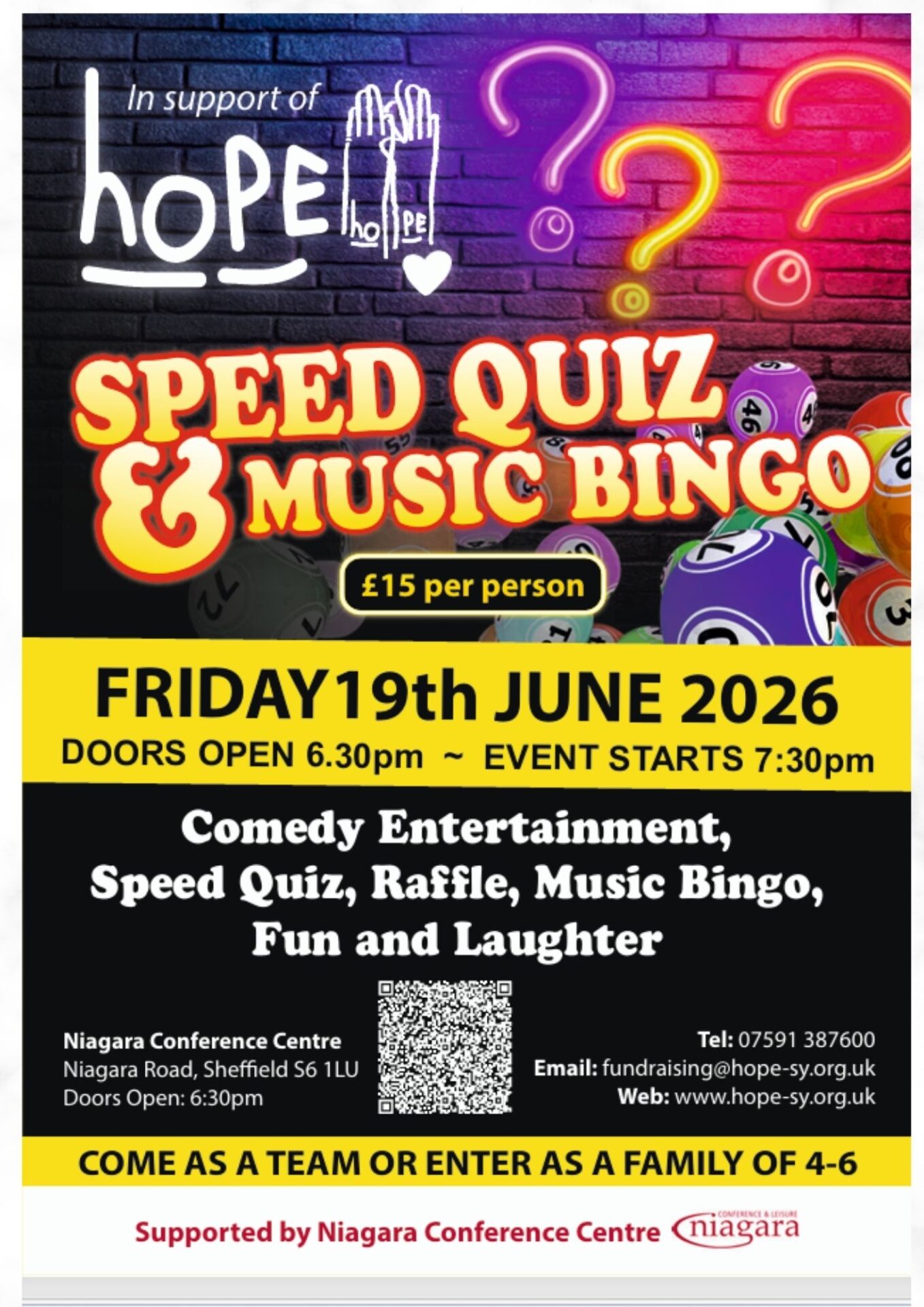 Comedy Quiz Night Set to Raise Vital Funds for HOPE South Yorkshire